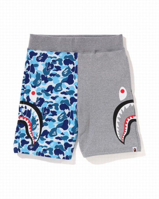 Bermudas Bape ABC Camo Side Shark Hombre Azules Claro | 436102-ACV