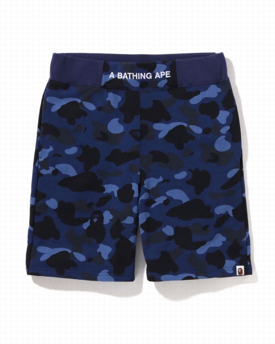 Bermudas Bape Color Camo Hombre Azules | 187602-BCK