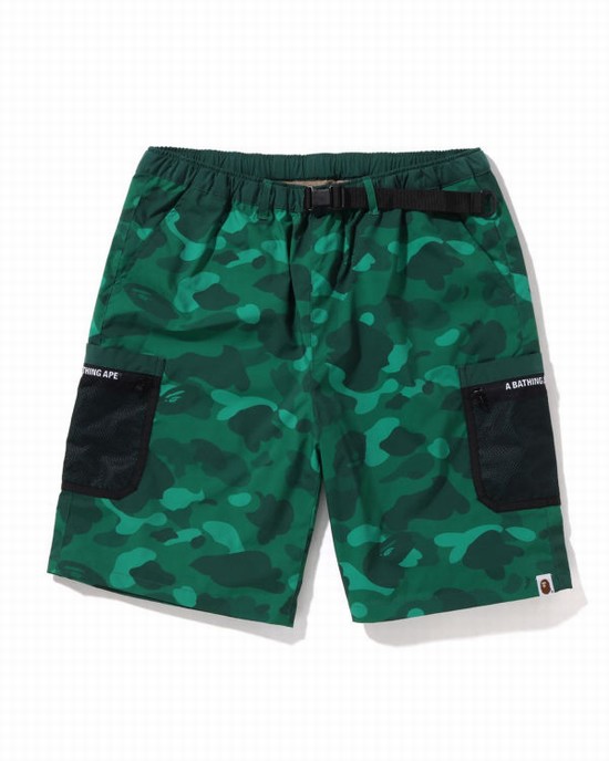 Bermudas Bape Color Camo Mesh Pocket Hombre Turquesa | 972608-WGY