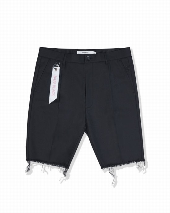 Bermudas Bape Fringe Hombre Negros | 704593-GLZ