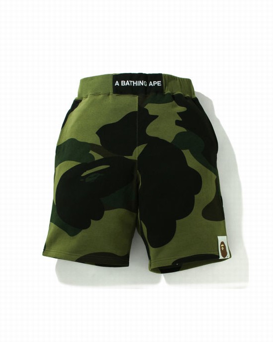 Bermudas Bape Giant 1st Camo Anchos Fit Hombre Verdes | 271958-KTE