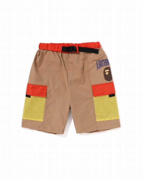 Bermudas Bape Mesh Pocket Niños Beige | 476052-HBP