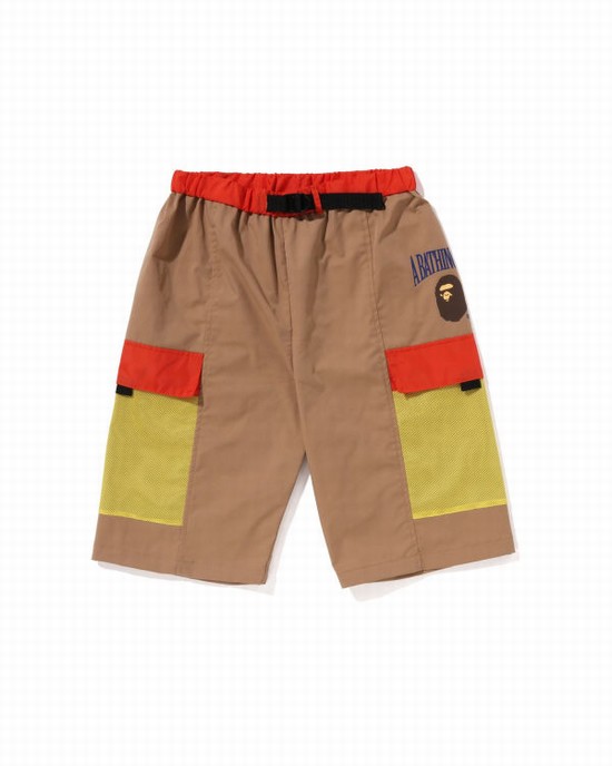 Bermudas Bape Mesh Pocket Niños Beige | 975413-UKX