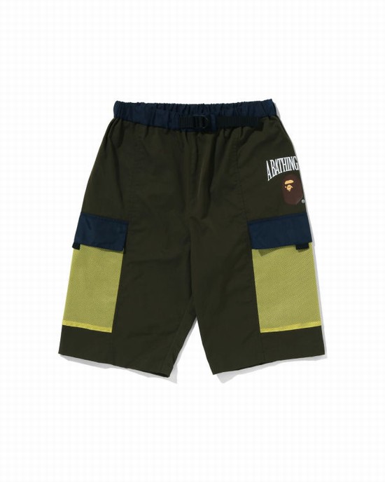 Bermudas Bape Mesh Pocket Niños Verdes Oscuro | 736240-NWY