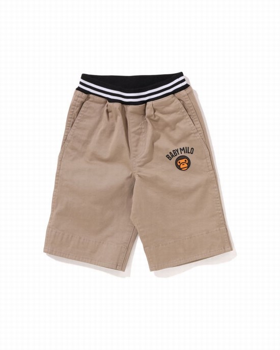 Bermudas Bape Milo 1st Camo Cuffed Niños Beige | 974063-CEN