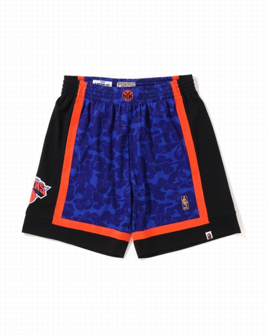 Bermudas Bape X M&N New York Knicks Jersey Hombre Azules | 374182-PNZ