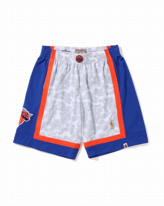 Bermudas Bape X M&N New York Knicks Jersey Hombre Blancos | 542379-DSN