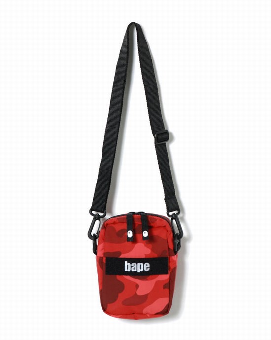 Bolsa De Hombro Bape Color Camo Military Hombre Rojos Claro | 305619-REP