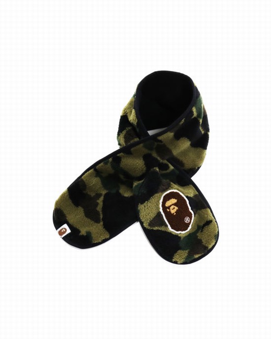 Bufandas Bape 1st Camo BOA Ape Head Niños Verdes | 694052-KIJ