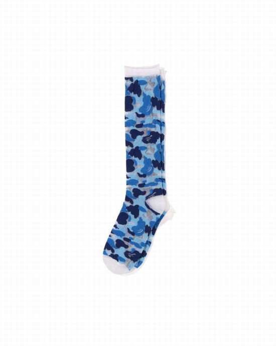 Calcetines Bape ABC Camo Clear Mujer Azules Claro | 216059-HGC