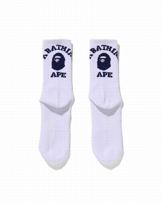 Calcetines Bape College Hombre Azules | 317042-RWD