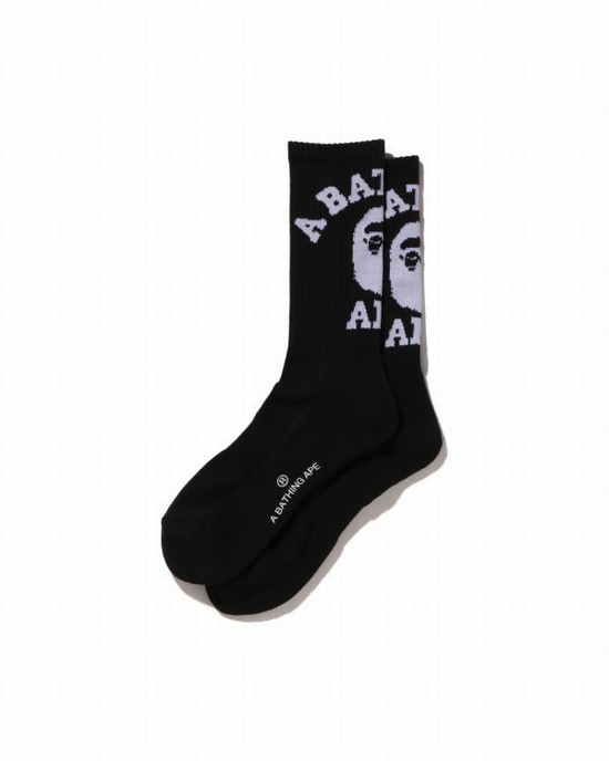 Calcetines Bape College Hombre Negros | 860591-SYG