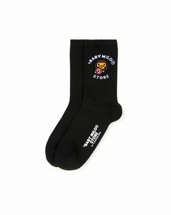 Calcetines Bape Milo Mujer Negros | 507964-XQL