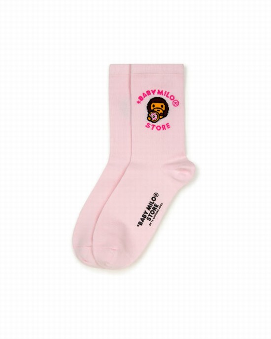 Calcetines Bape Milo Mujer Rosas | 524713-OQI