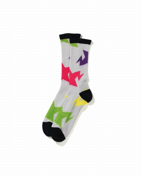 Calcetines Bape STA Pattern Hombre Multicolor | 510896-NLV