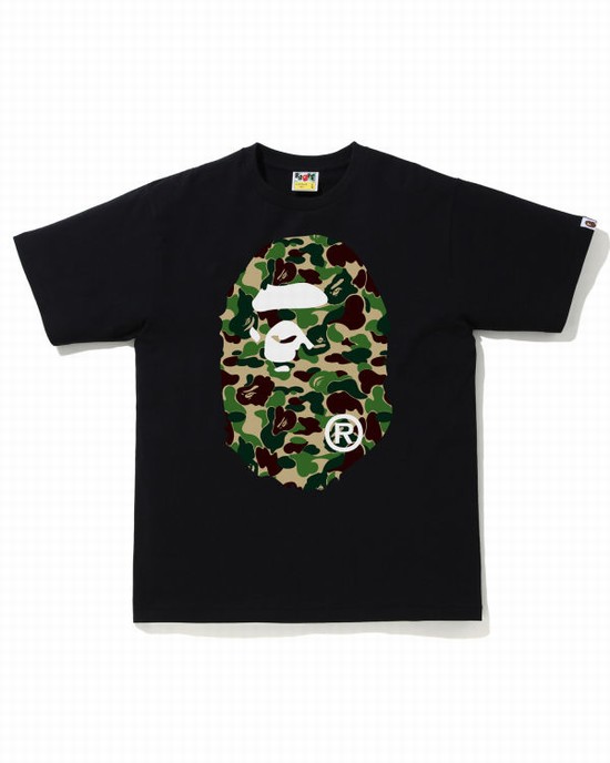 Camiseta Bape ABC Camo Big Ape Head Hombre Verdes | 897642-AYK