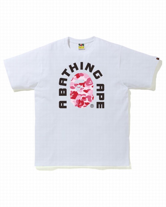 Camiseta Bape ABC Camo College 2020 Hombre Rosas | 598073-NEP