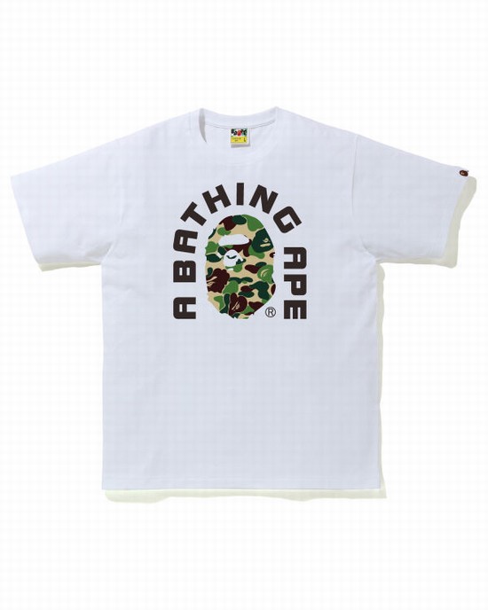 Camiseta Bape ABC Camo College 2020 Hombre Verdes | 903472-RZU