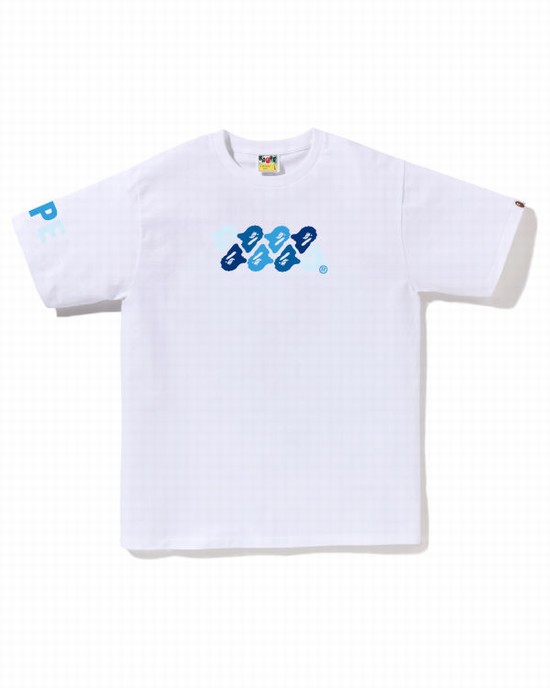 Camiseta Bape ABC Camo Hombre Blancos | 486109-NPD