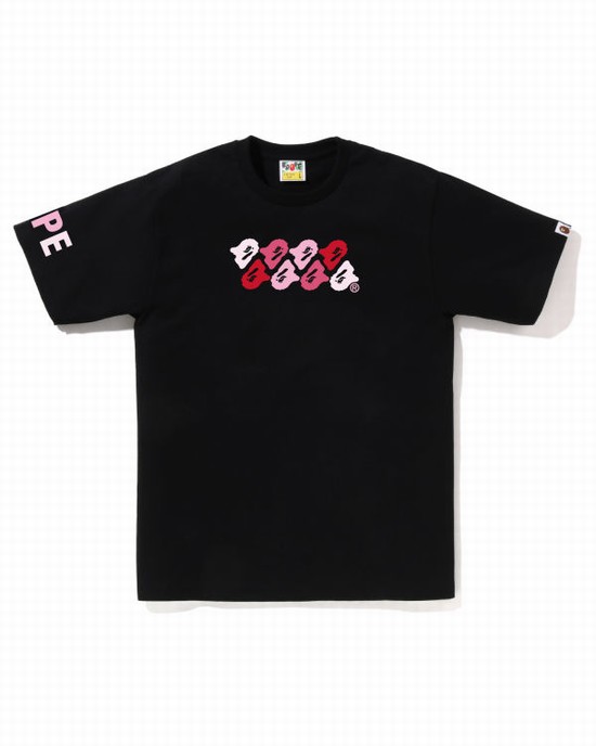 Camiseta Bape ABC Camo Hombre Negros | 298354-UMZ