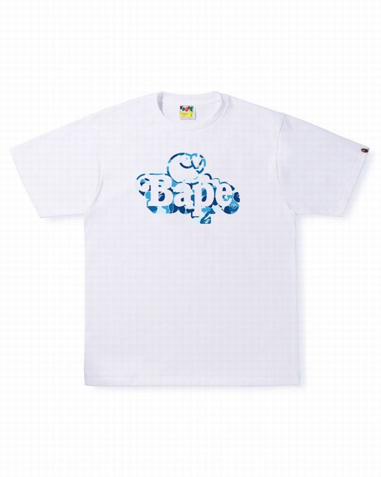 Camiseta Bape ABC Camo Milo On Hombre Blancos | 782594-TWE