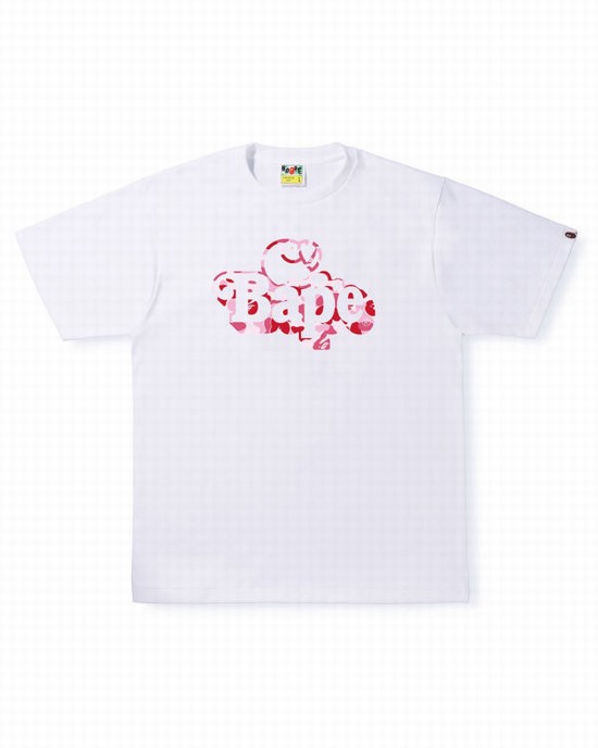 Camiseta Bape ABC Camo Milo On Hombre Blancos | 942380-JBN