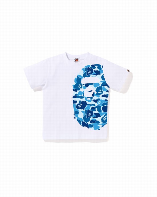 Camiseta Bape ABC Camo Side Big Ape Head Niños Blancos | 479061-WPG