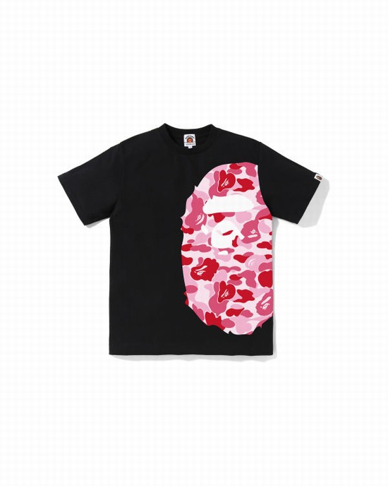 Camiseta Bape ABC Camo Side Big Ape Head Jr Niños Negros | 495103-NBD