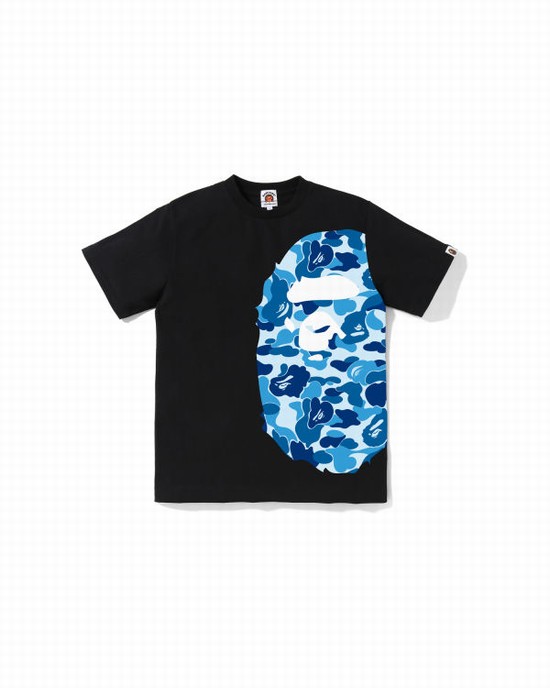 Camiseta Bape ABC Camo Side Big Ape Head Jr Niños Negros | 762495-RZK