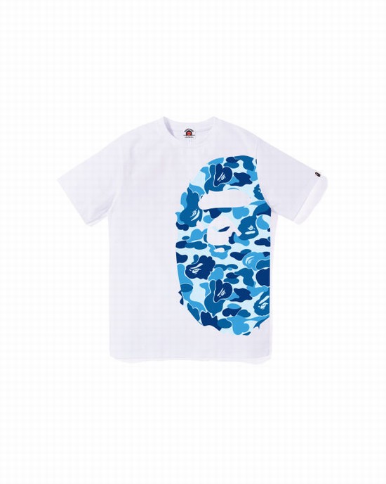 Camiseta Bape ABC Camo Side Big Ape Head Jr Niños Blancos | 814367-PMI