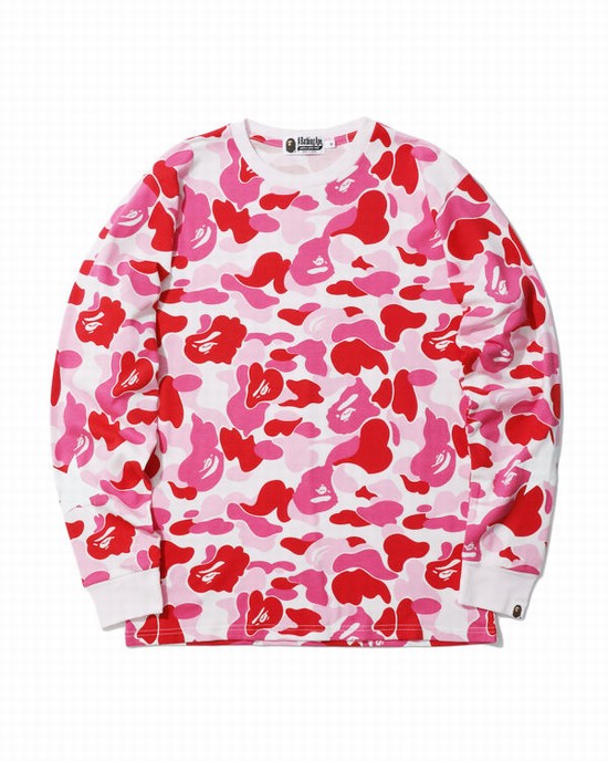 Camiseta Bape ABC Hombre Rosas | 261398-GDT