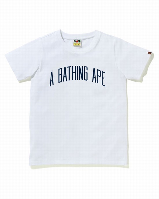 Camiseta Bape A Bathing Ape Letter Mujer Blancos | 175892-YTB