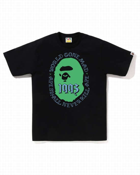 Camiseta Bape Ape Head 1993 Hombre Negros | 905864-JRG