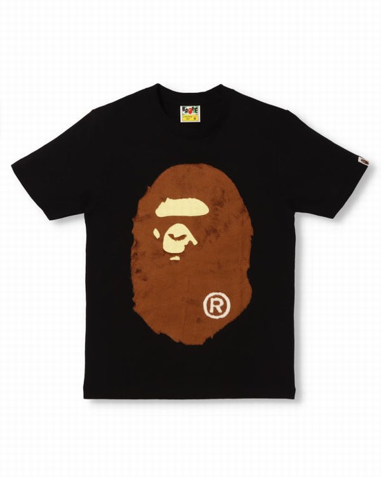 Camiseta Bape BOA Big Ape Head Mujer Negros | 506749-TVW