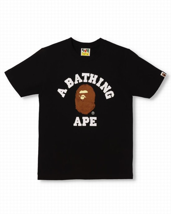 Camiseta Bape BOA College Mujer Negros | 273485-VMZ