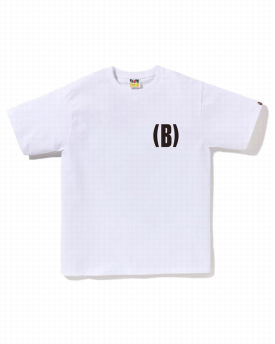 Camiseta Bape B One Point Hombre Blancos | 067239-ESU