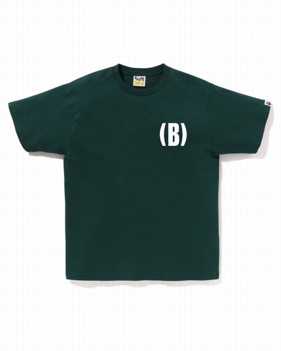 Camiseta Bape B One Point Hombre Verdes Oscuro | 832750-NAV