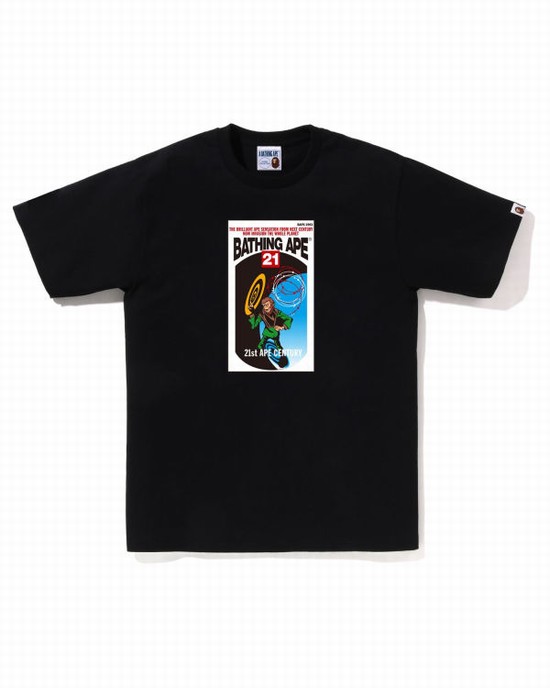 Camiseta Bape Bathing Ape Hombre Negros | 506487-CZX