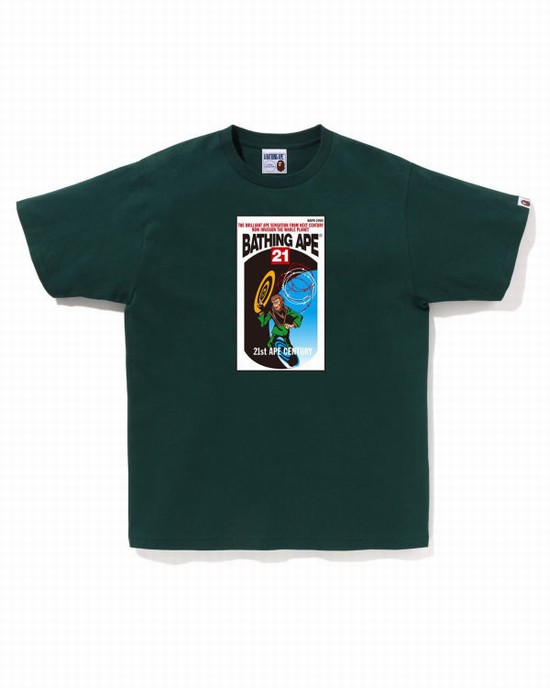 Camiseta Bape Bathing Ape Hombre Verdes | 160892-CWS