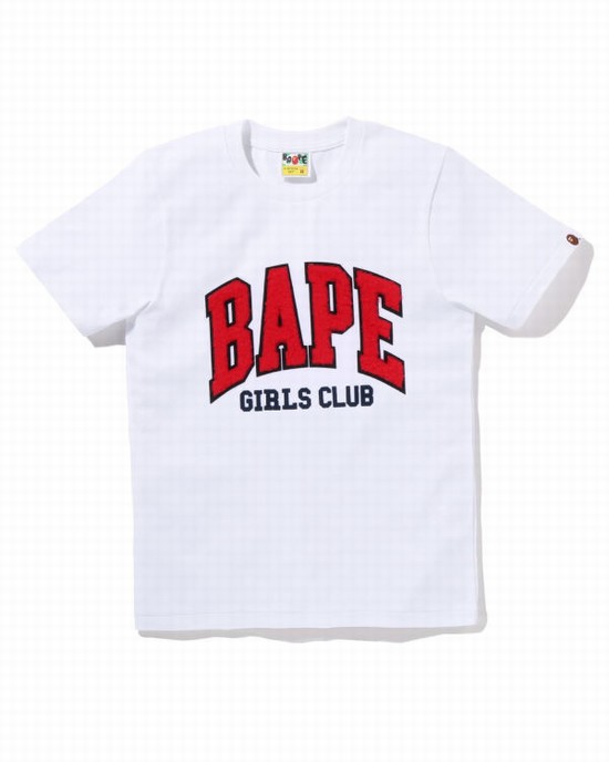 Camiseta Bape Boa Fleece Girls Mujer Blancos | 941873-UCA