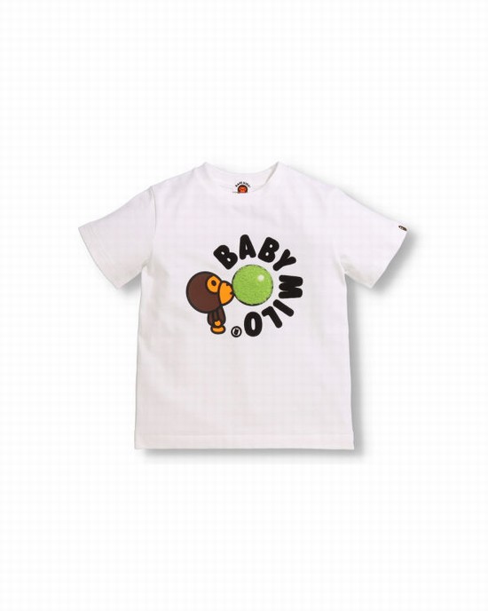 Camiseta Bape Boa Fleece Milo Gum Niños Blancos | 728190-WNU