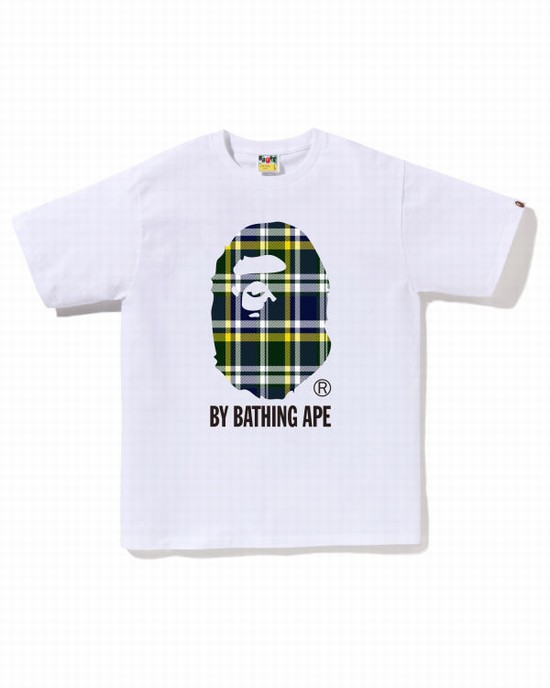 Camiseta Bape Check By Bathing Ape Hombre Blancos | 591726-KDX