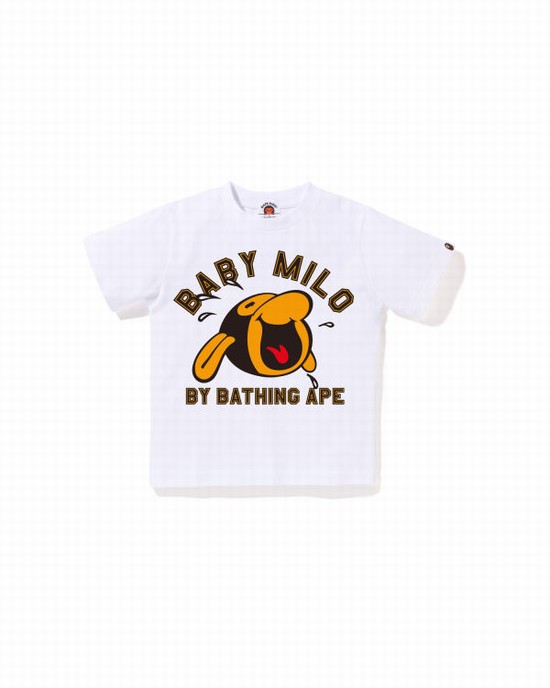 Camiseta Bape Classic Milo Niños Blancos | 230514-BLH