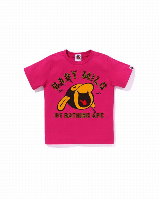 Camiseta Bape Classic Milo Niños Rosas | 492785-NAP