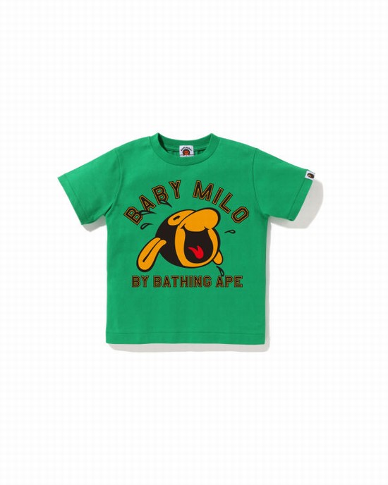 Camiseta Bape Classic Milo Niños Verdes | 472360-FIQ