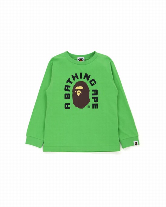 Camiseta Bape College 2020 Niños Verdes Claro | 968705-OGU