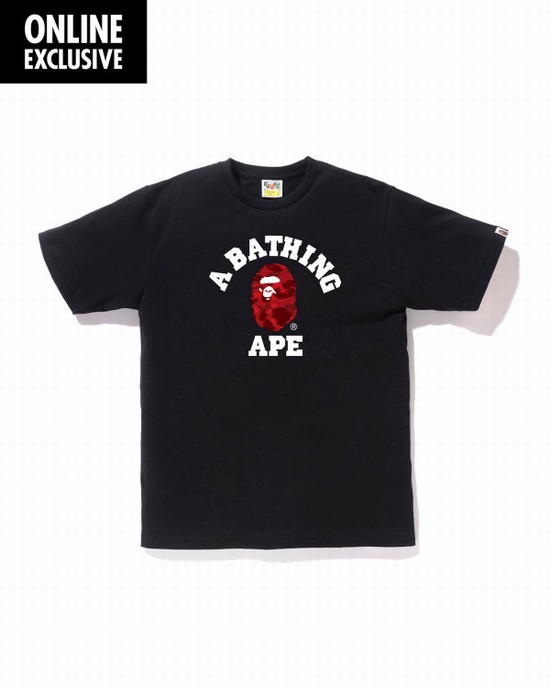 Camiseta Bape Color Camo College Hombre Rojos Claro | 246159-ADM