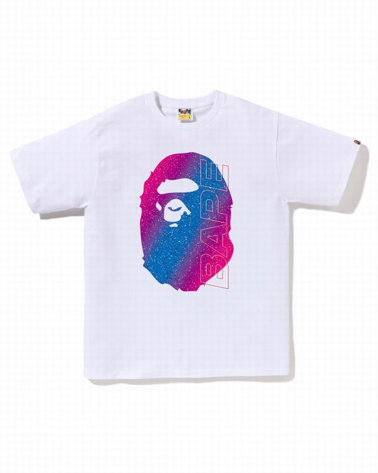 Camiseta Bape Electro Neon Hombre Blancos | 047523-KOP