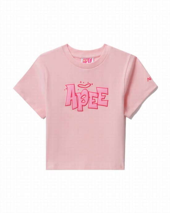 Camiseta Bape Estampados slim-cut Mujer Rosas | 184623-WLD