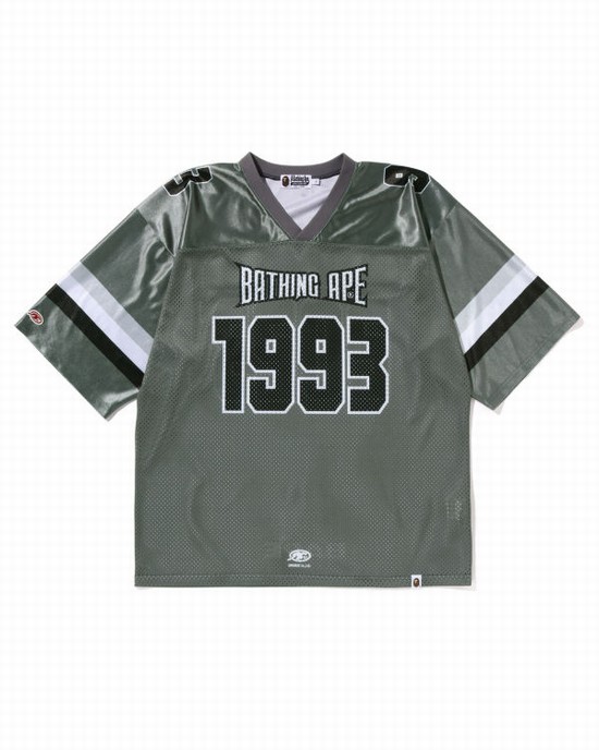 Camiseta Bape Football Jersey Hombre Grises | 617348-RTU